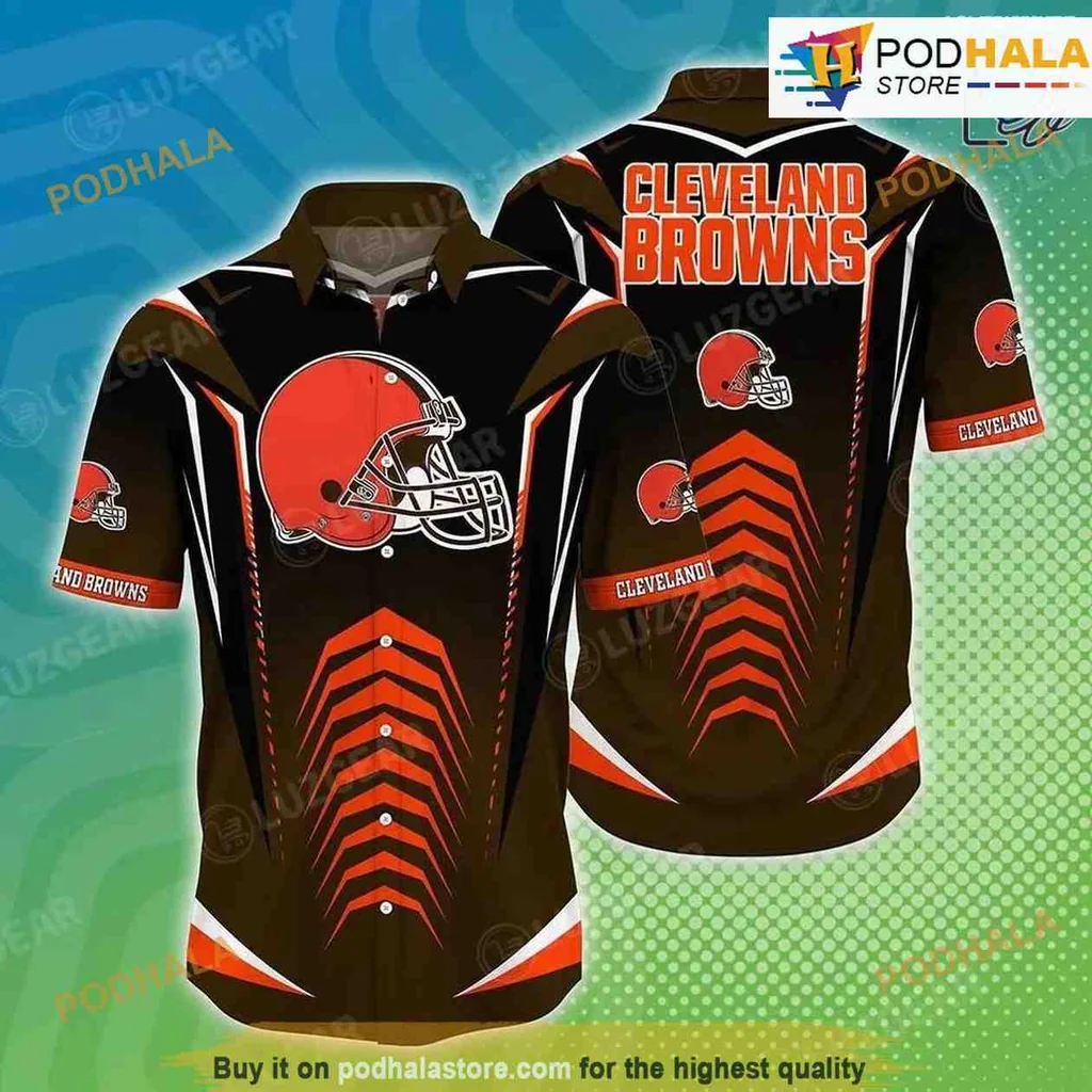 Cleveland Browns Hawaiian Shirt Featuring Team Logo And Bold Design