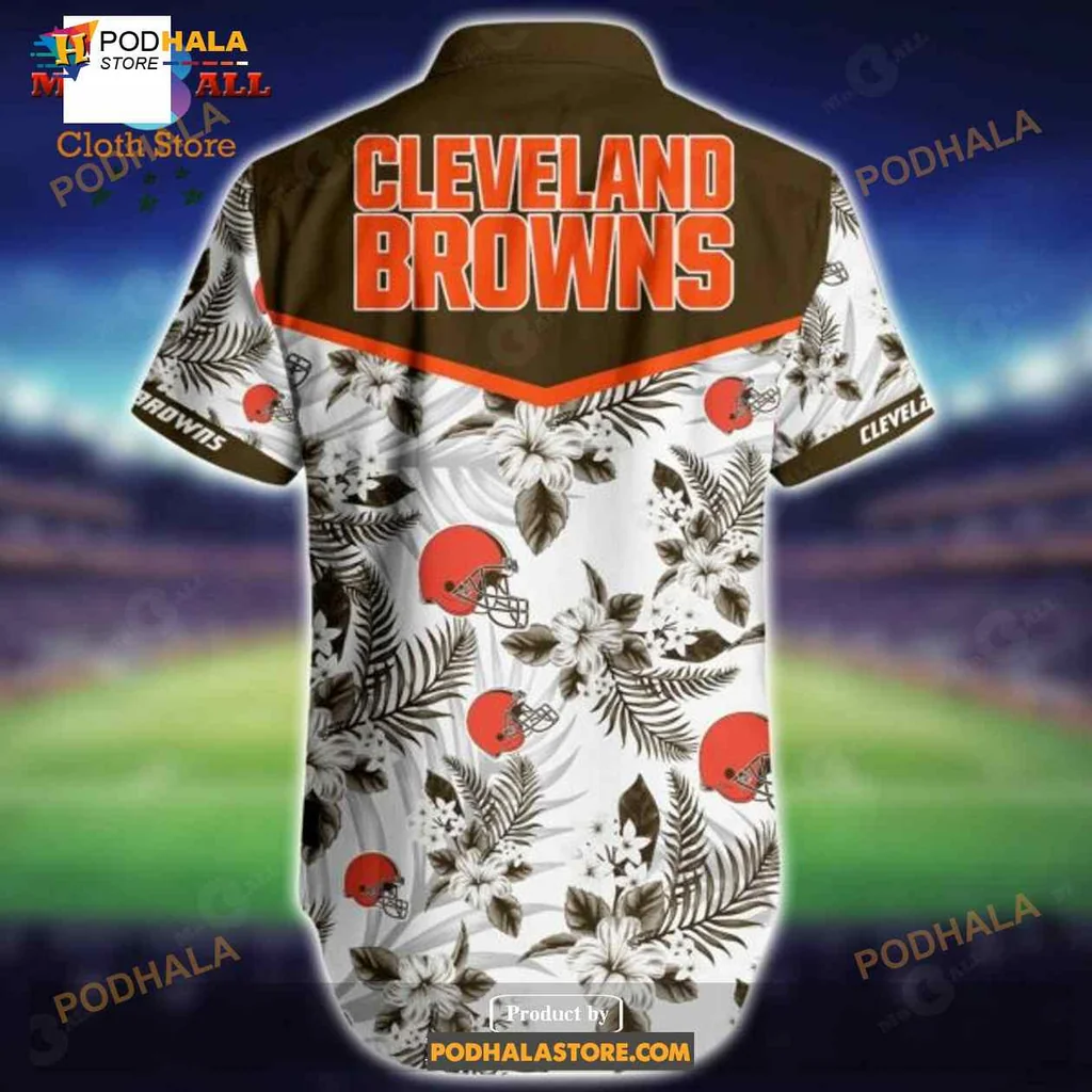 Cleveland Browns King Kong Aloha Shirt With Cartoon Gorilla And Godzilla Cleveland Browns King Kong Aloha Shirt With Cartoon Gorilla And Godzilla