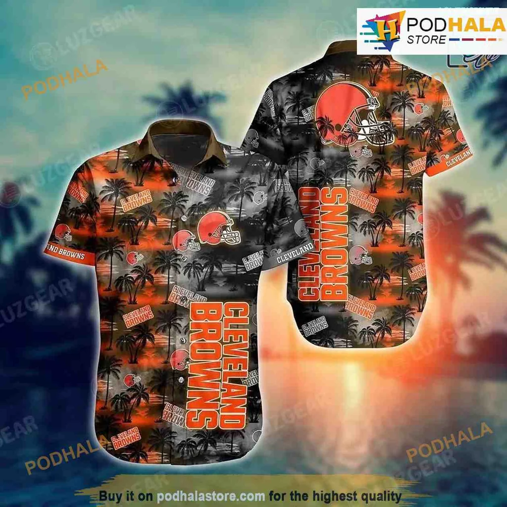 Cleveland Browns Tropical Hawaiian Shirt With Bold Team Graphics