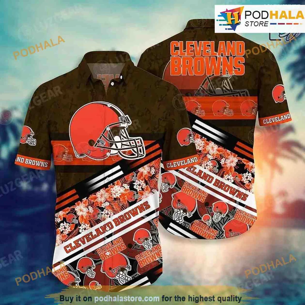 Cleveland Browns Tropical Hawaiian Shirt With Vibrant Floral Patterns
