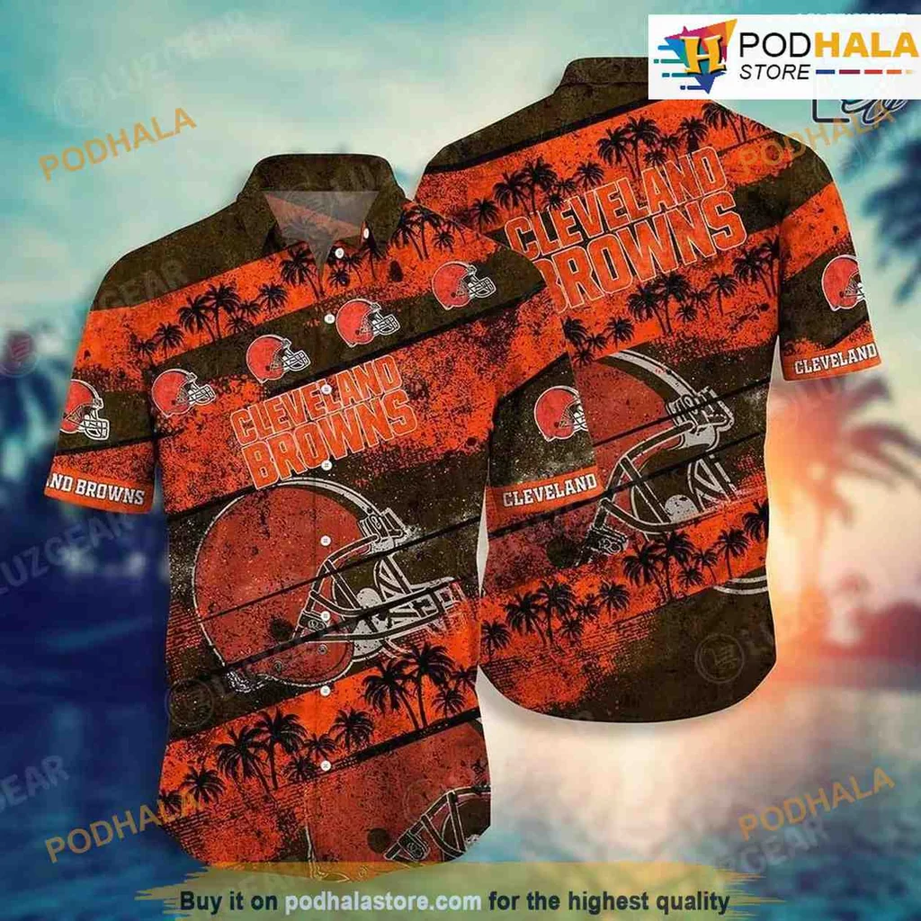 Cleveland Browns Tropical Hawaiian Shirt With Vibrant Summer Design
