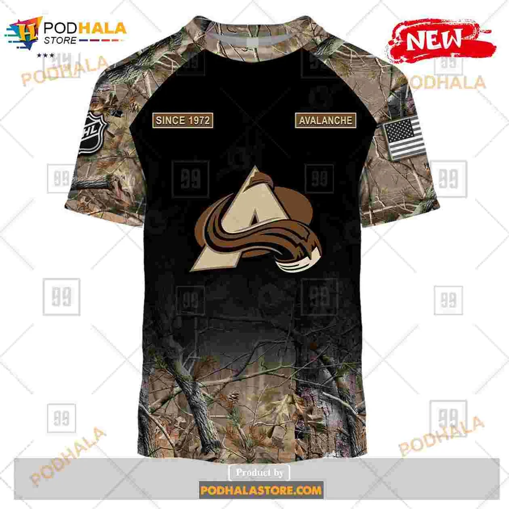 Colorado Avalanche Camouflage AOP Hoodie With Custom Name And Number Colorado Avalanche Camouflage AOP Hoodie With Custom Name And Number