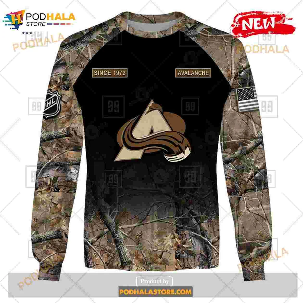 Colorado Avalanche Camouflage 3D Print Hoodie With Custom Name And Number Colorado Avalanche Camouflage 3D Print Hoodie With Custom Name And Number