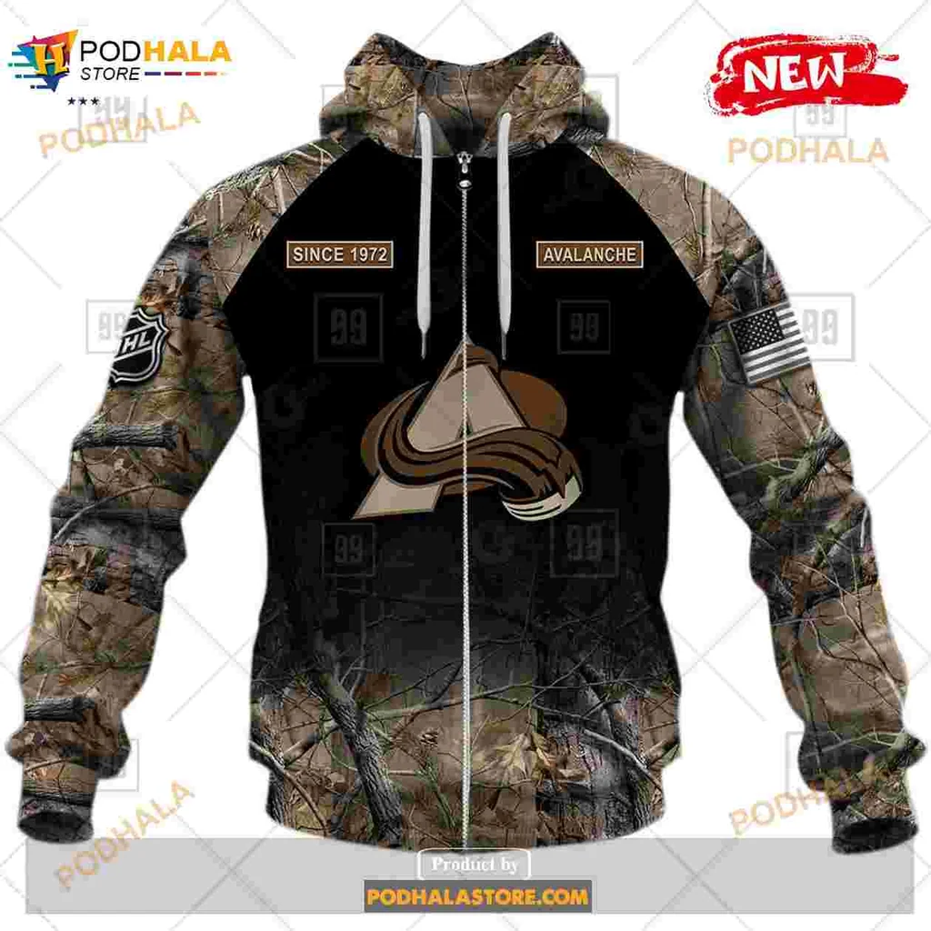 Colorado Avalanche Camouflage 3d Hoodie With Custom Name And Number - Product View 5 Colorado Avalanche Camouflage 3d Hoodie With Custom Name And Number - Product View 5