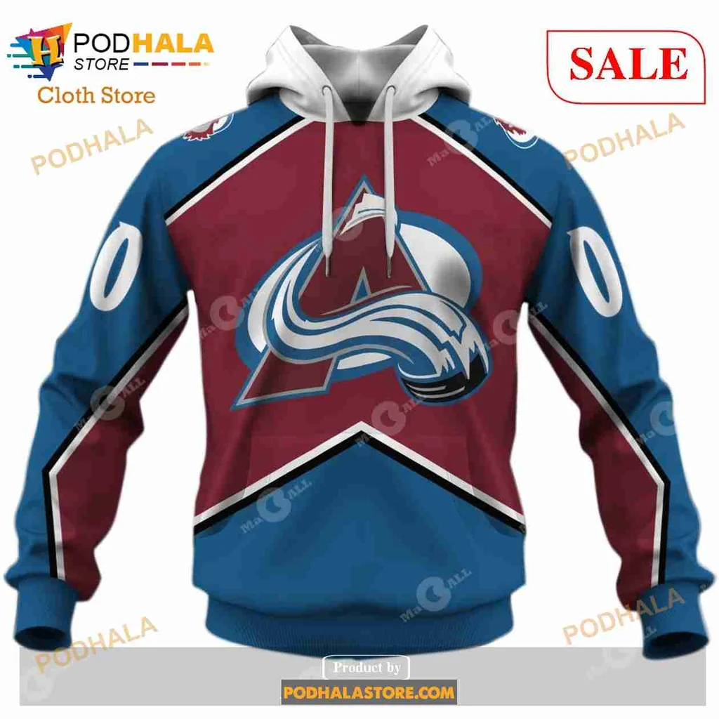 Colorado Avalanche Vintage Hoodie, 1996 Throwback 3d Design
