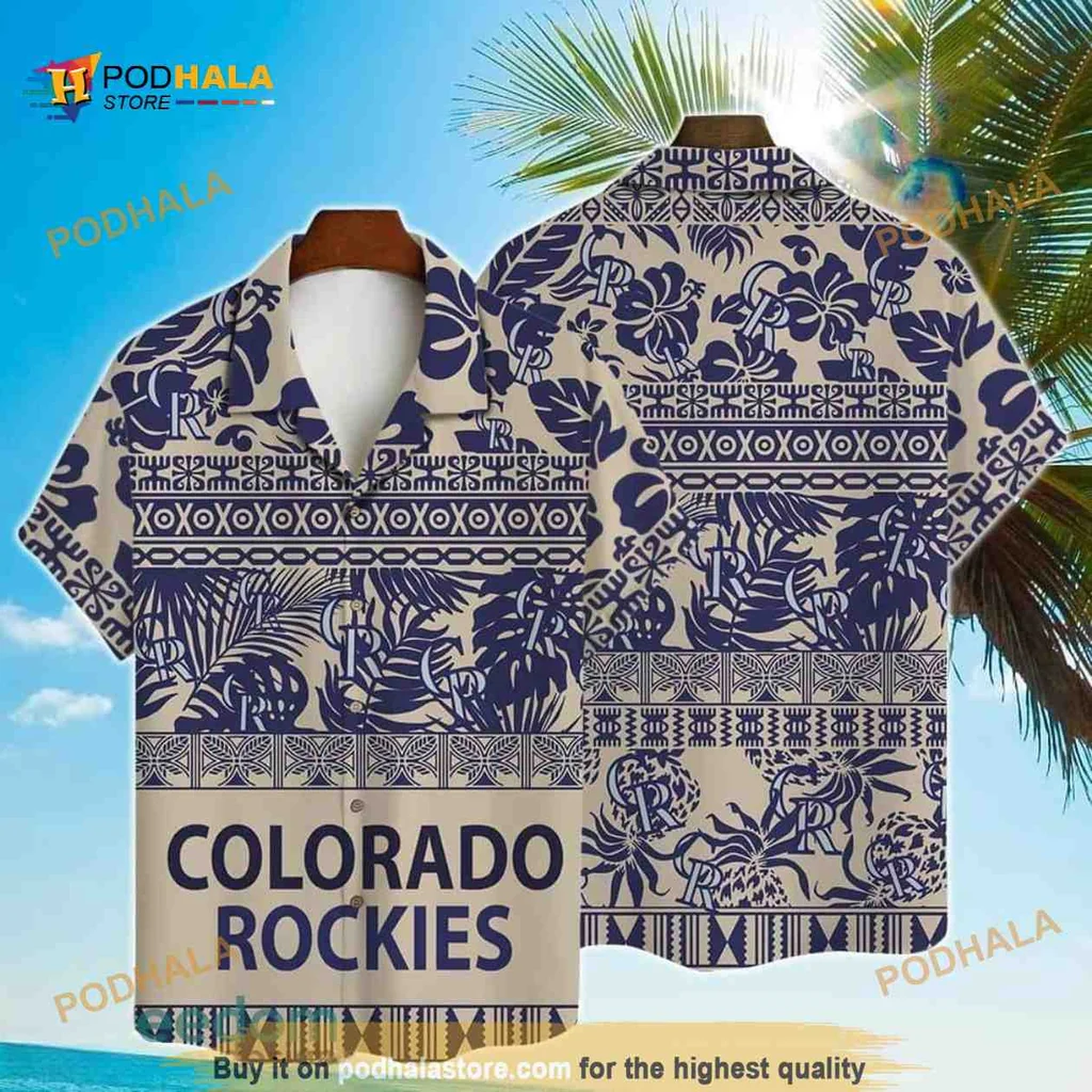 Colorado Rockies Hawaiian Shirt With Floral Design For Baseball Fans