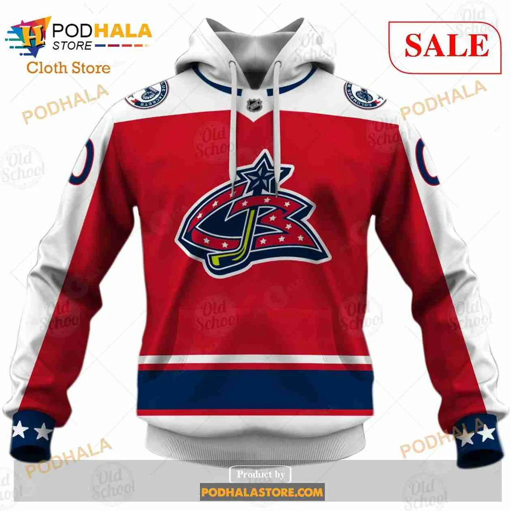 Columbus Blue Jackets All Over Print Hoodie, Custom Name And Number Design Columbus Blue Jackets All Over Print Hoodie, Custom Name And Number Design