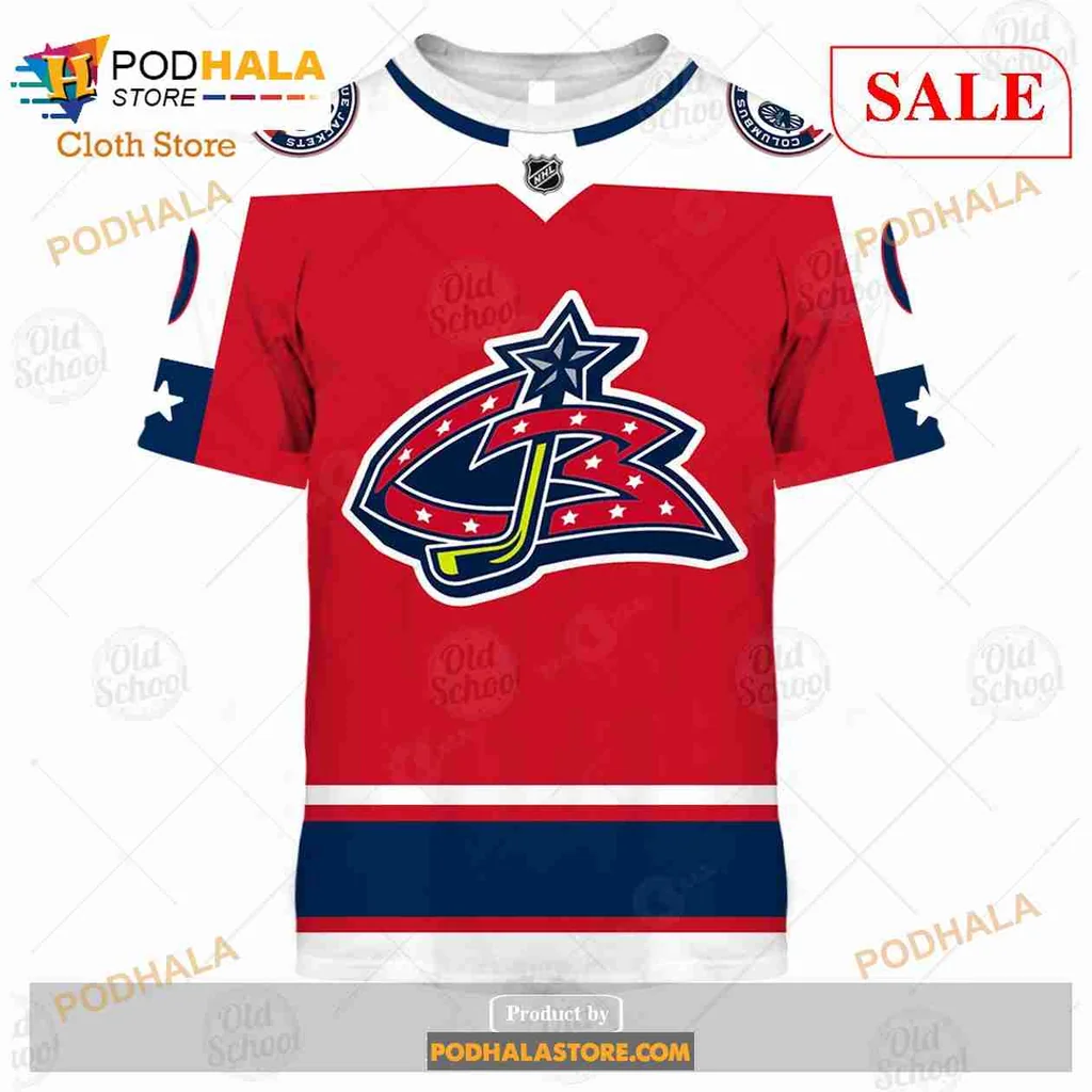 Columbus Blue Jackets AOP Hoodie, Custom Name And Number Design Columbus Blue Jackets AOP Hoodie, Custom Name And Number Design