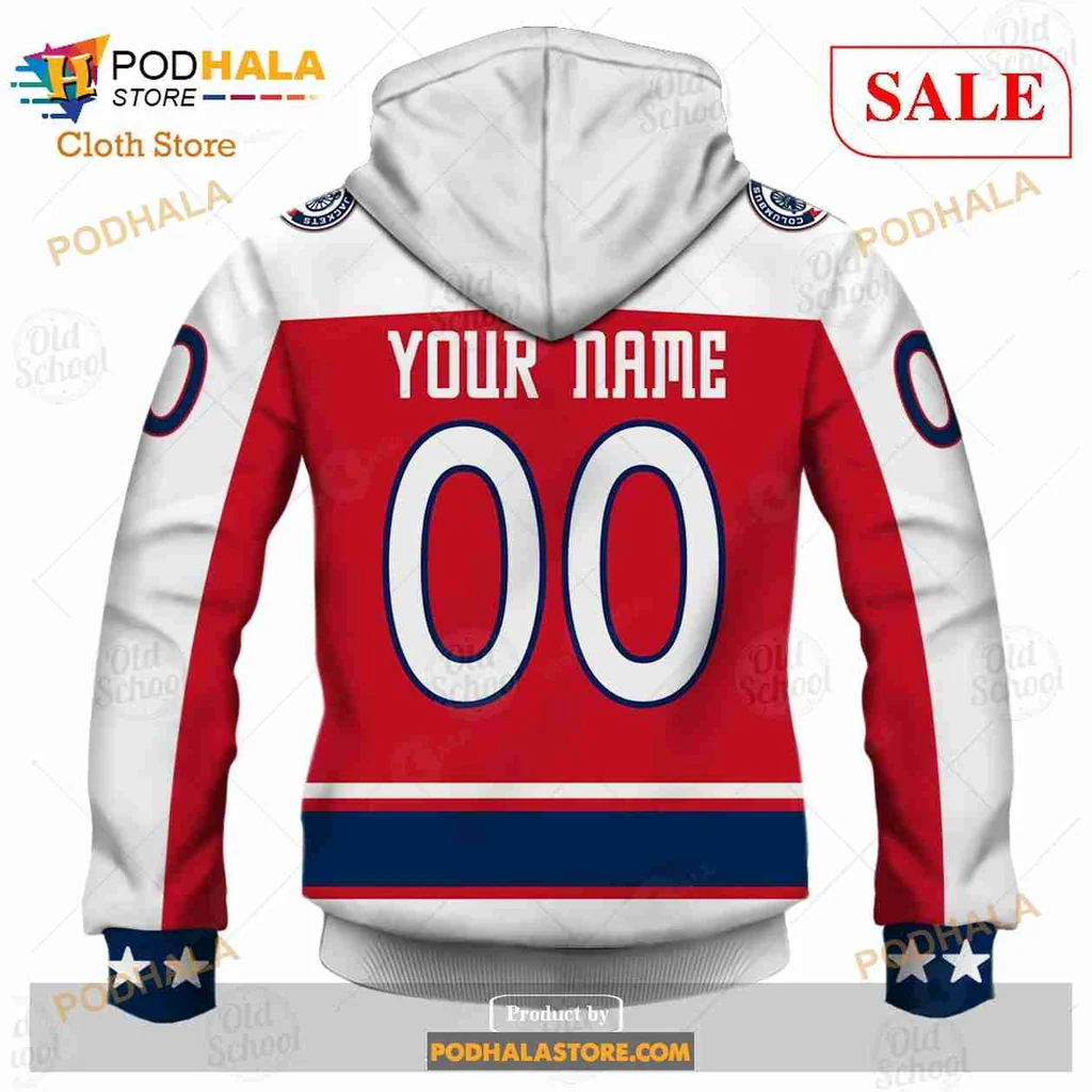 Columbus Blue Jackets 3d Hoodie, Custom Name And Number Design - Product View 6 Columbus Blue Jackets 3d Hoodie, Custom Name And Number Design - Product View 6