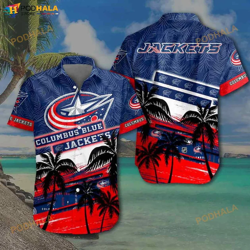 Columbus Blue Jackets Hawaiian Shirt With Fun Tropical Design