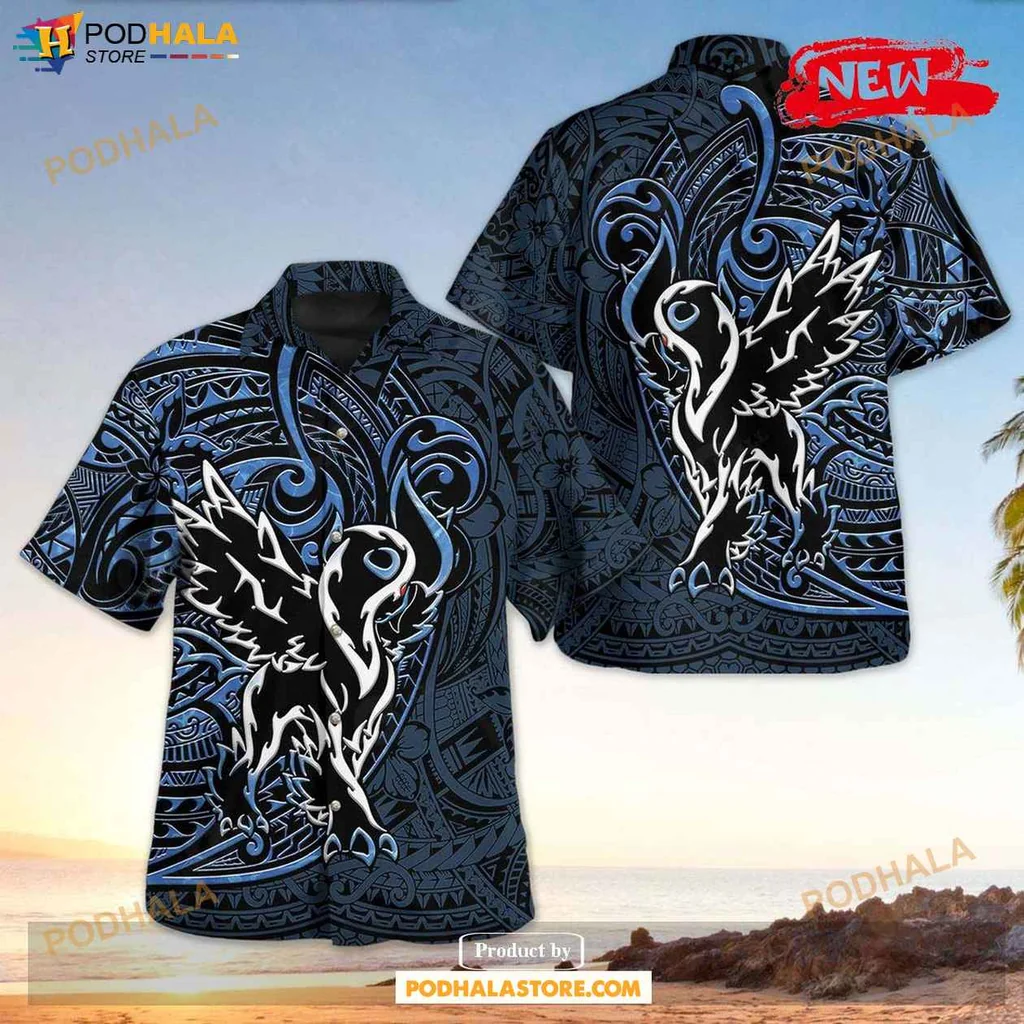 Cool Bird Aloha Shirt, Vibrant Polynesian Design Tropical Shirt For Men And Women