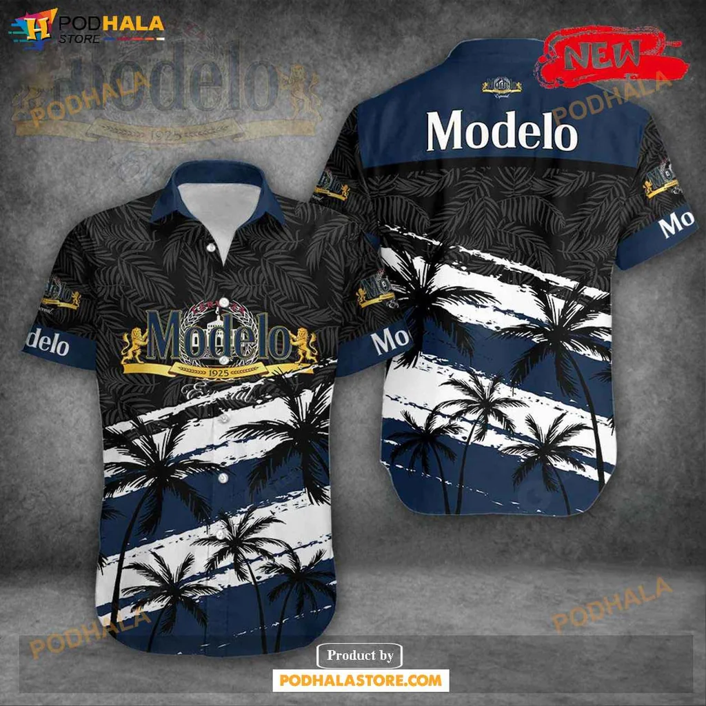 Cool Coconut Trees Aloha Shirt, Tropical Black Design Beach Shirt