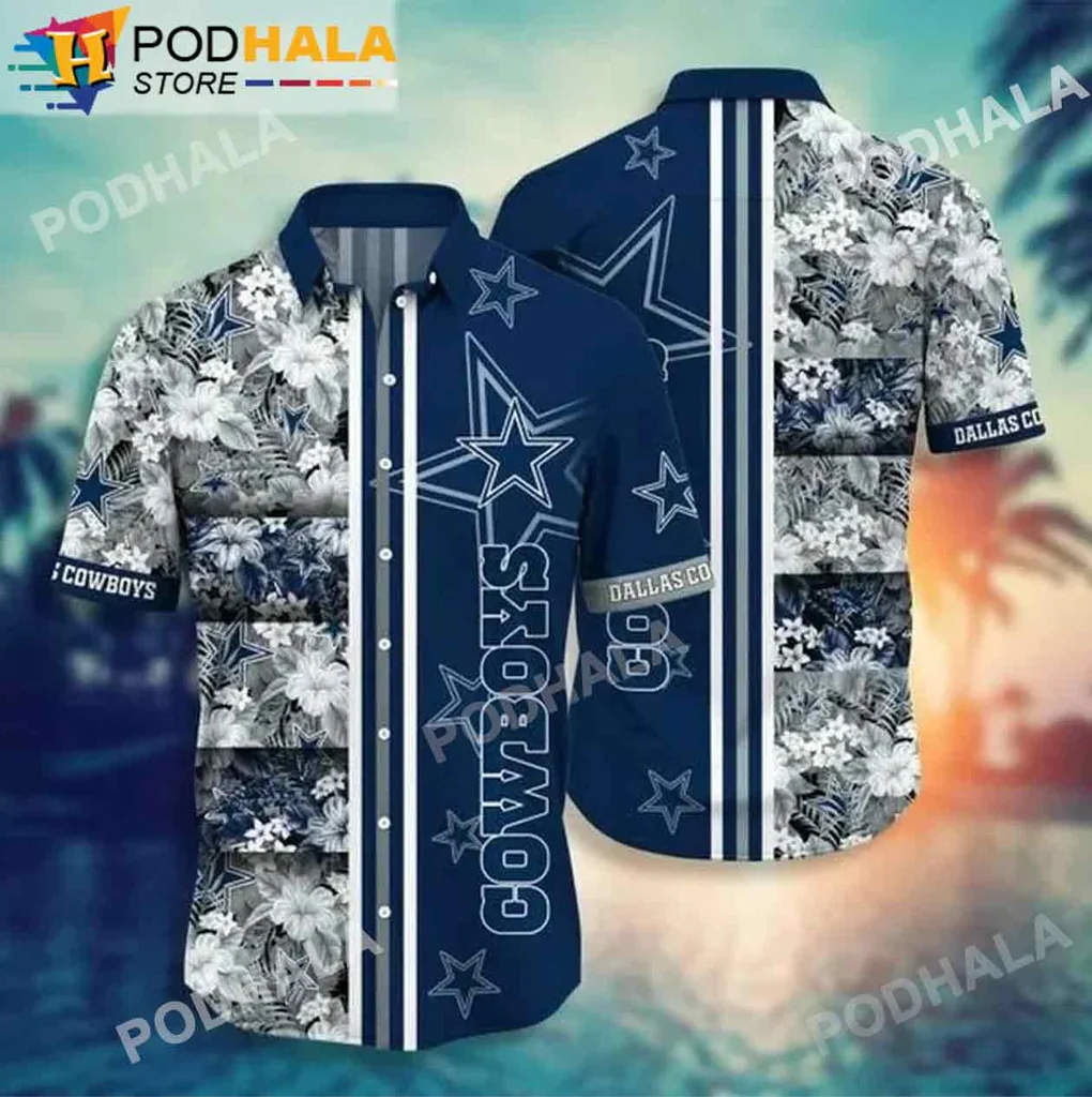 Cool Cowboys Floral Hawaiian Shirt, Dallas Cowboys Casual Summer Shirt