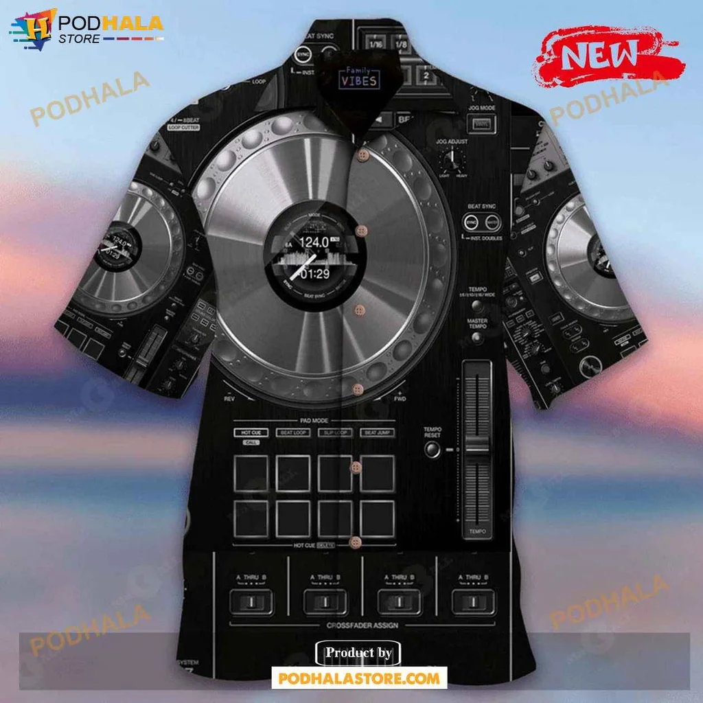 Cool Dj Mixing Aloha Shirt, Vibrant Tropical Shirt For Music Lovers And Party Goers