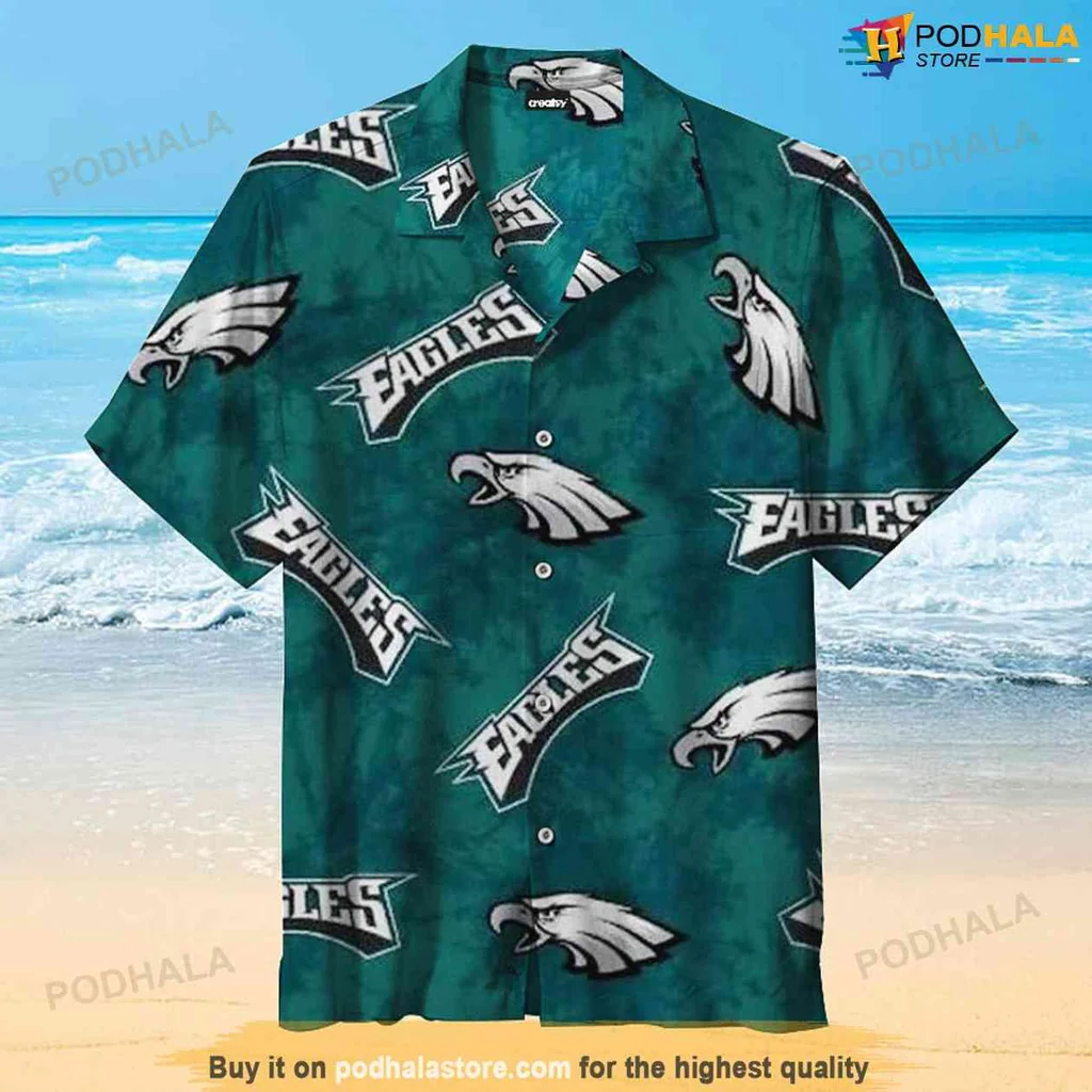 Cool Eagles Football Aloha Shirt, Philadelphia Eagles Casual Shirt For Game Day