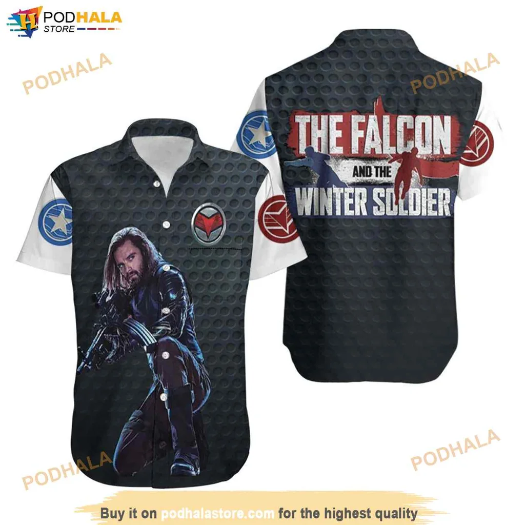 Cool Falcon Character Hawaiian Shirt, Dynamic Marvel Design For Fans