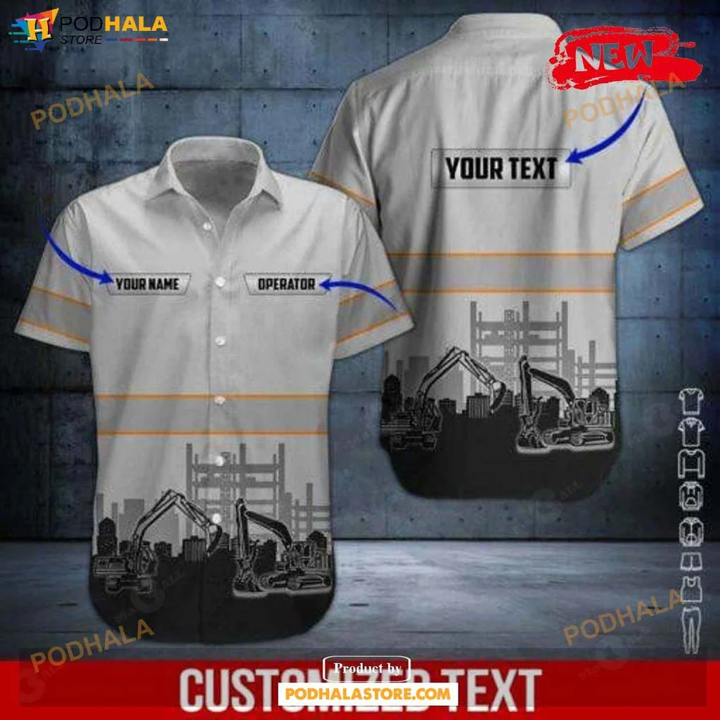 Cool Machinery Lover Hawaiian Shirt, Personalized Design For Heavy Equipment Enthusiasts