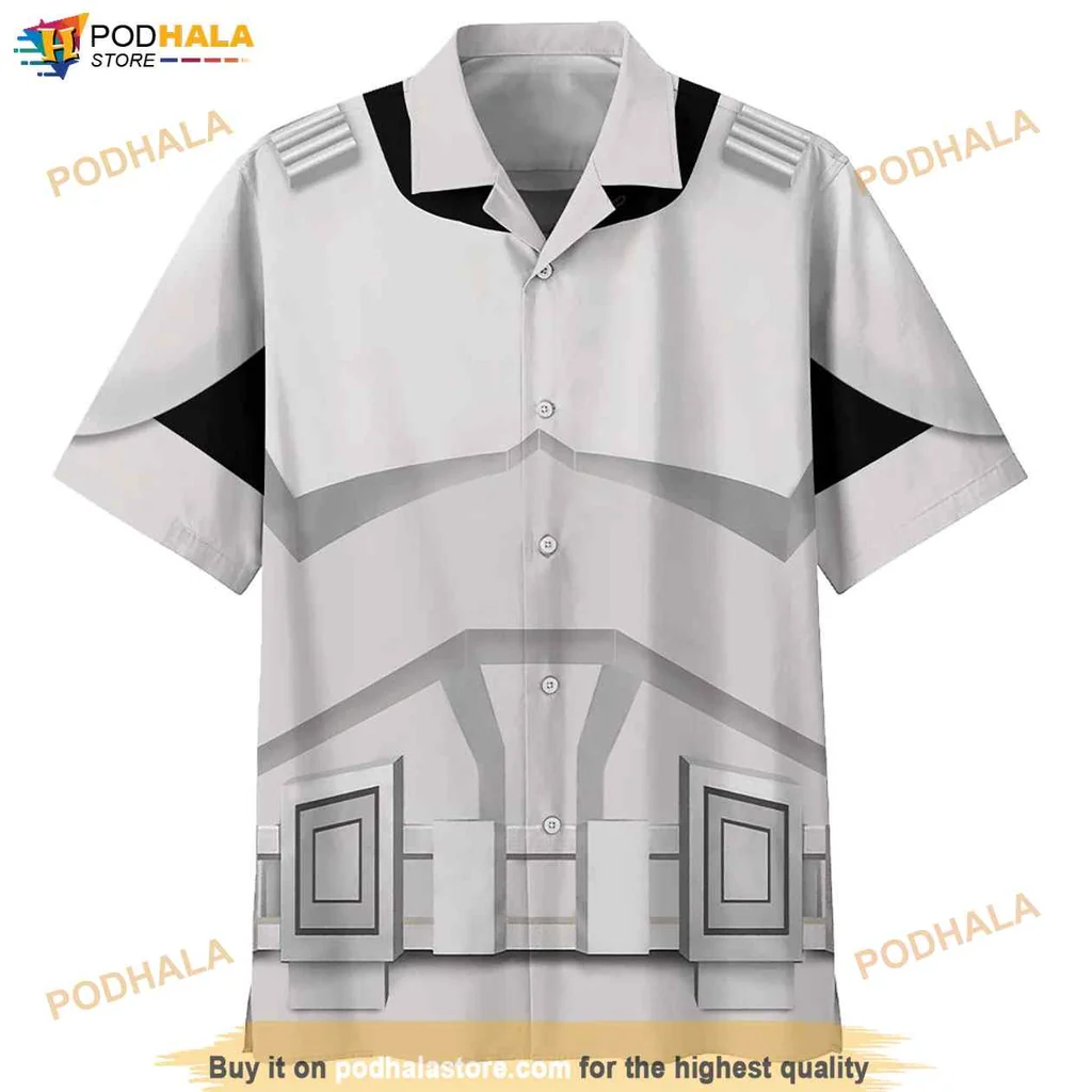 Cool Stormtrooper Hawaiian Shirt, Bold Design For Star Wars Fans
