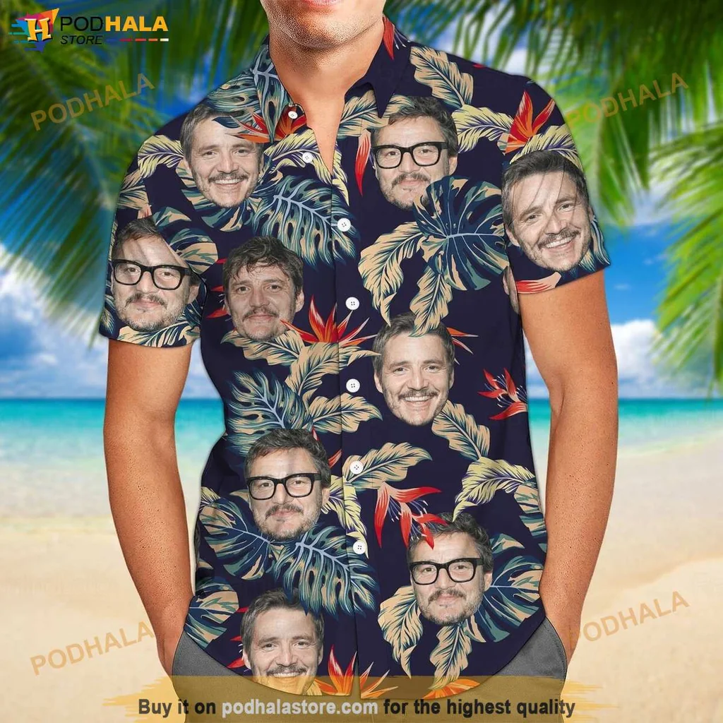Cool Tropical Leaves Aloha Shirt, Pedro Pascal Design, Vibrant Summer Style Cool Tropical Leaves Aloha Shirt, Pedro Pascal Design, Vibrant Summer Style