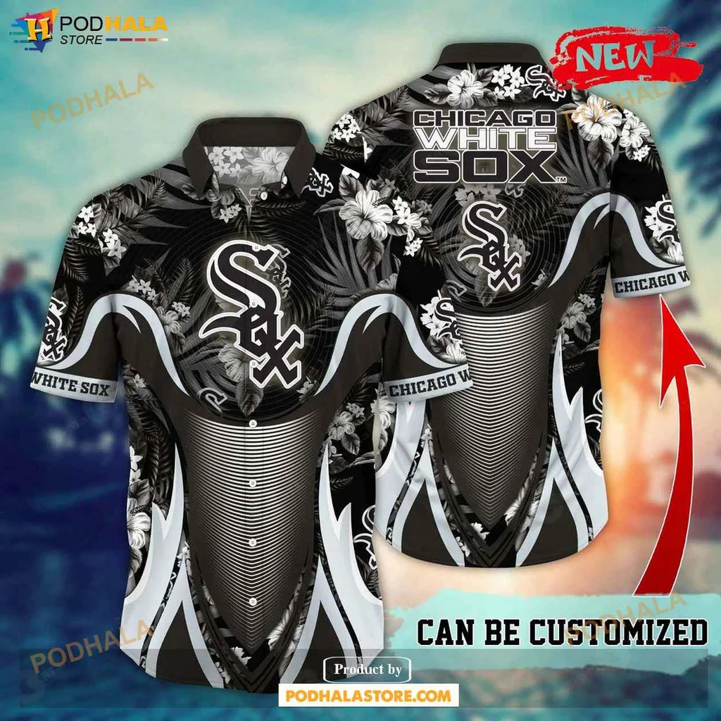 Cool White Sox Aloha Shirt, Personalized Floral Summer Baseball Shirt