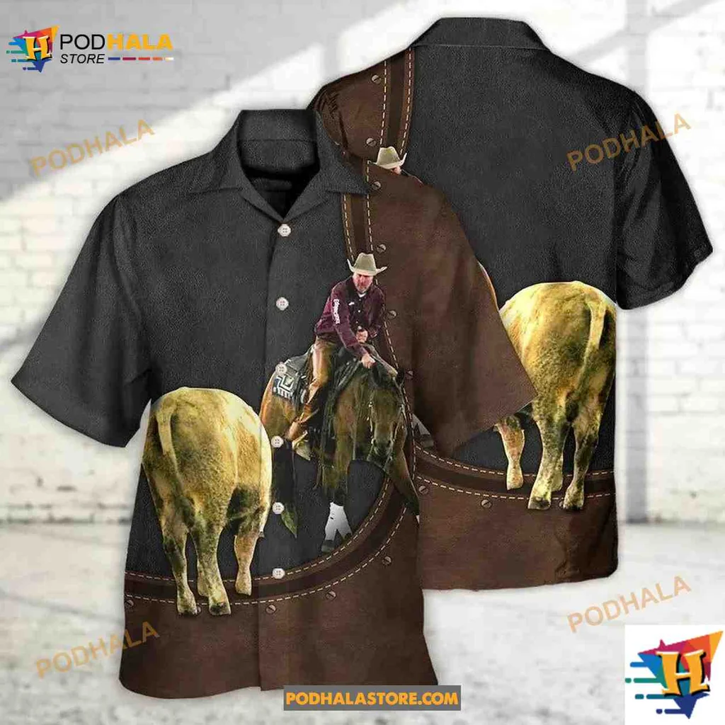 Cowboy Horse Riding Hawaiian Shirt, Western Style For Horse Lovers