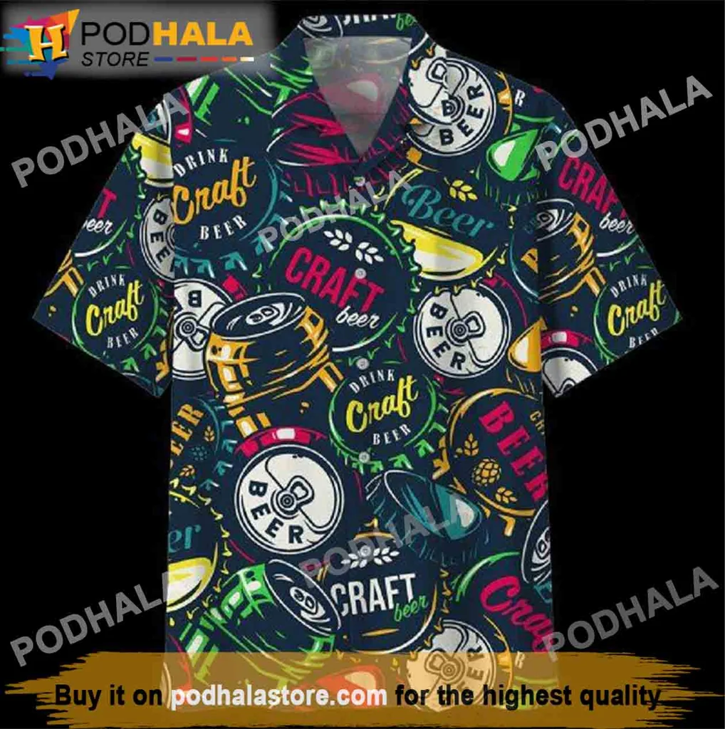 Craft Beer Aloha Shirt, Colorful Design For Beer Lovers And Festivals
