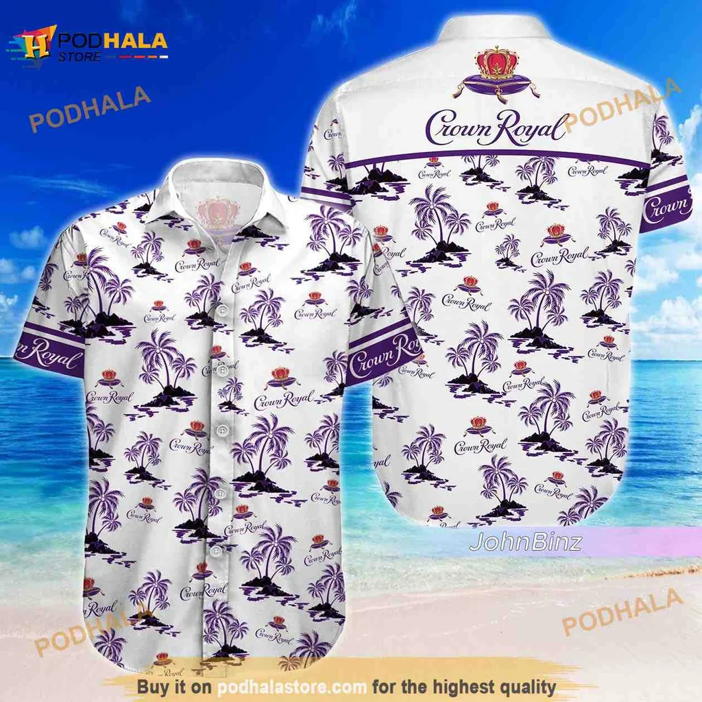 Crown Royal Funny Hawaiian Shirt With Tropical Palm Trees