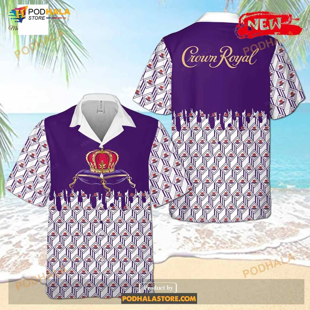 Crown Royal Luxury Hawaiian Shirt With Vibrant Purple Design