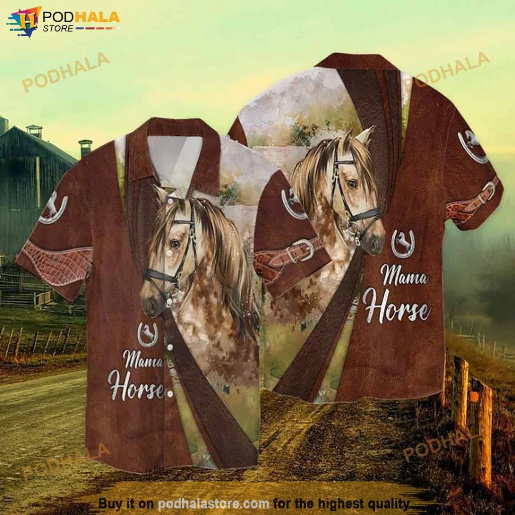 Cute Mama Horse Hawaiian Shirt, Funny Shirt For Horse Lovers