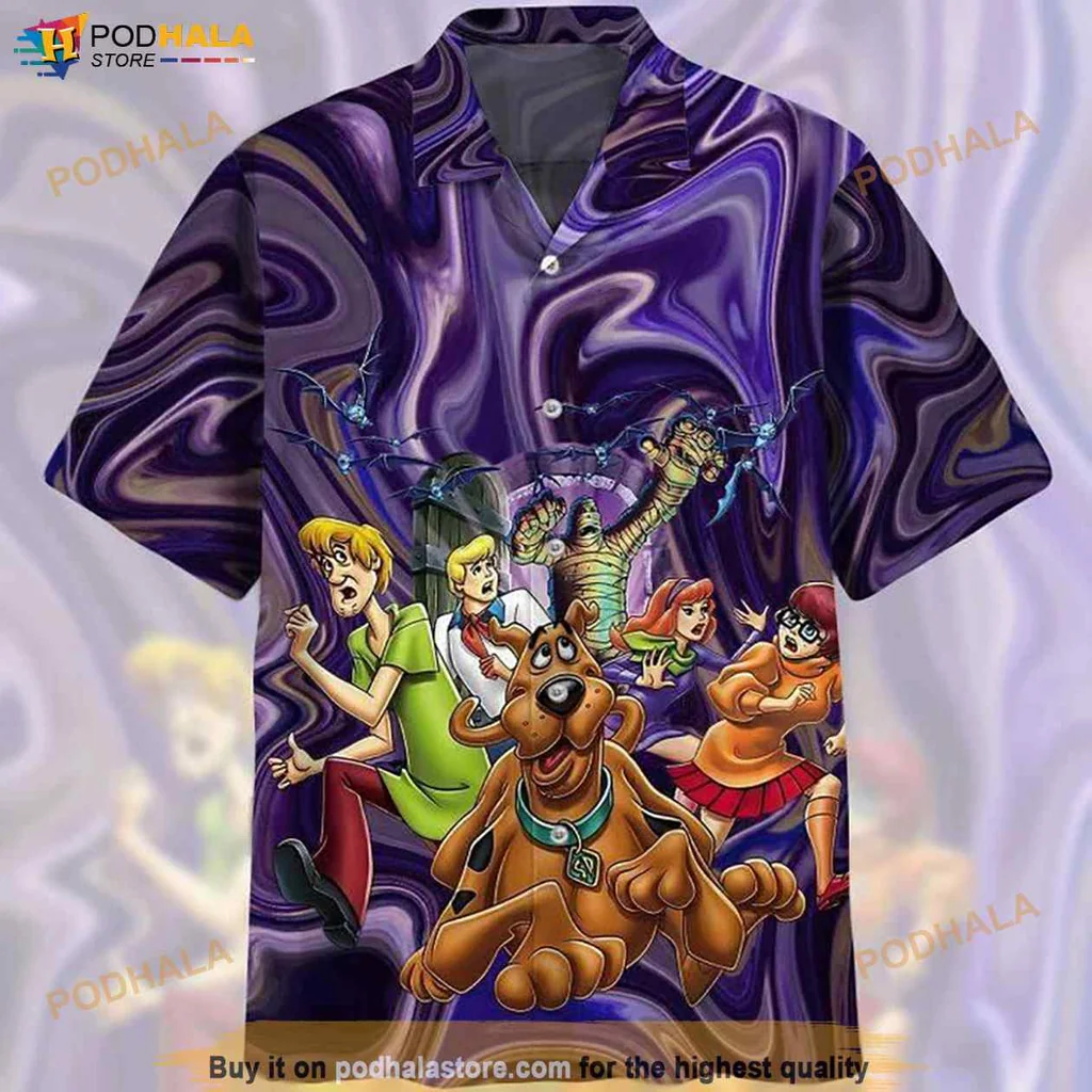 Cute Scooby Doo Hawaiian Shirt, Vibrant Tropical Design For Men
