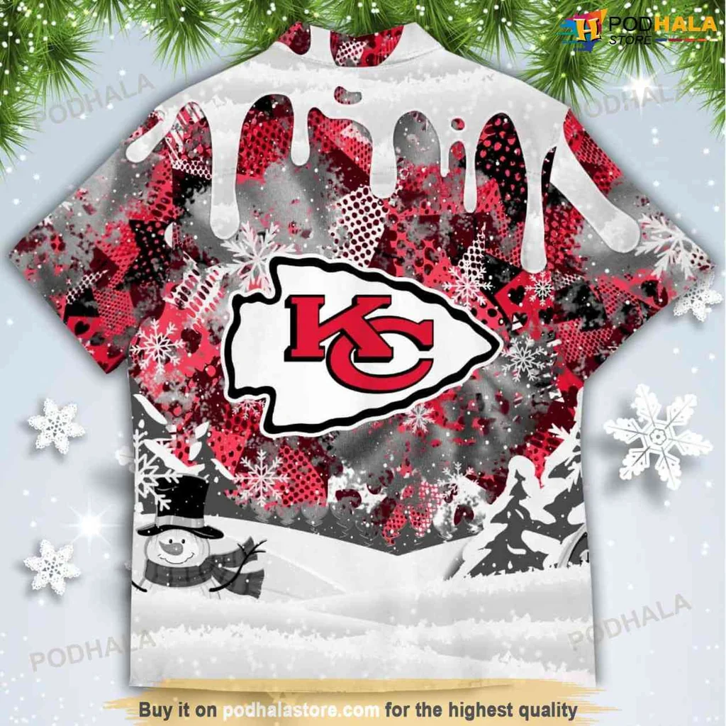 Cute Snoopy Chiefs Tropical Shirt, Festive Santa Hat Design For Holiday Gatherings Cute Snoopy Chiefs Tropical Shirt, Festive Santa Hat Design For Holiday Gatherings