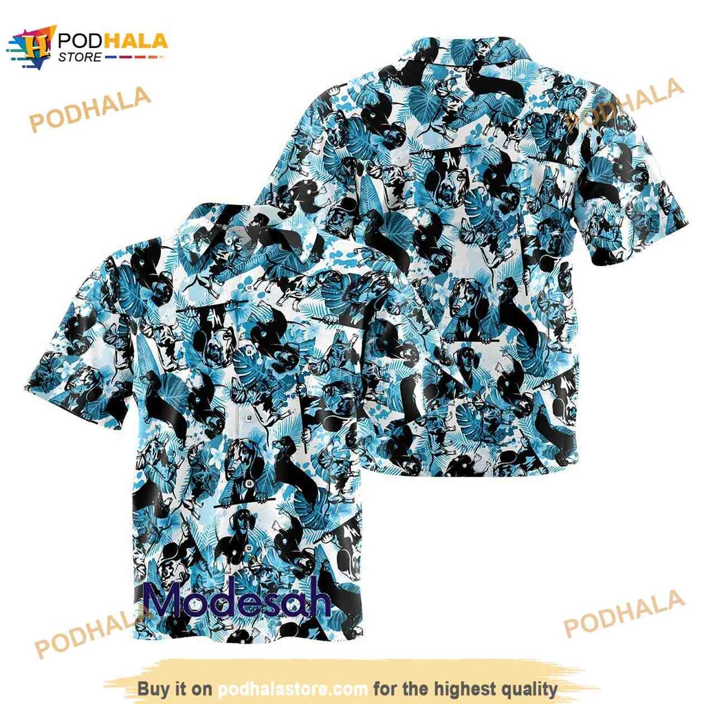 Dachshund Tropical Hawaiian Shirt With Playful Cartoon Design