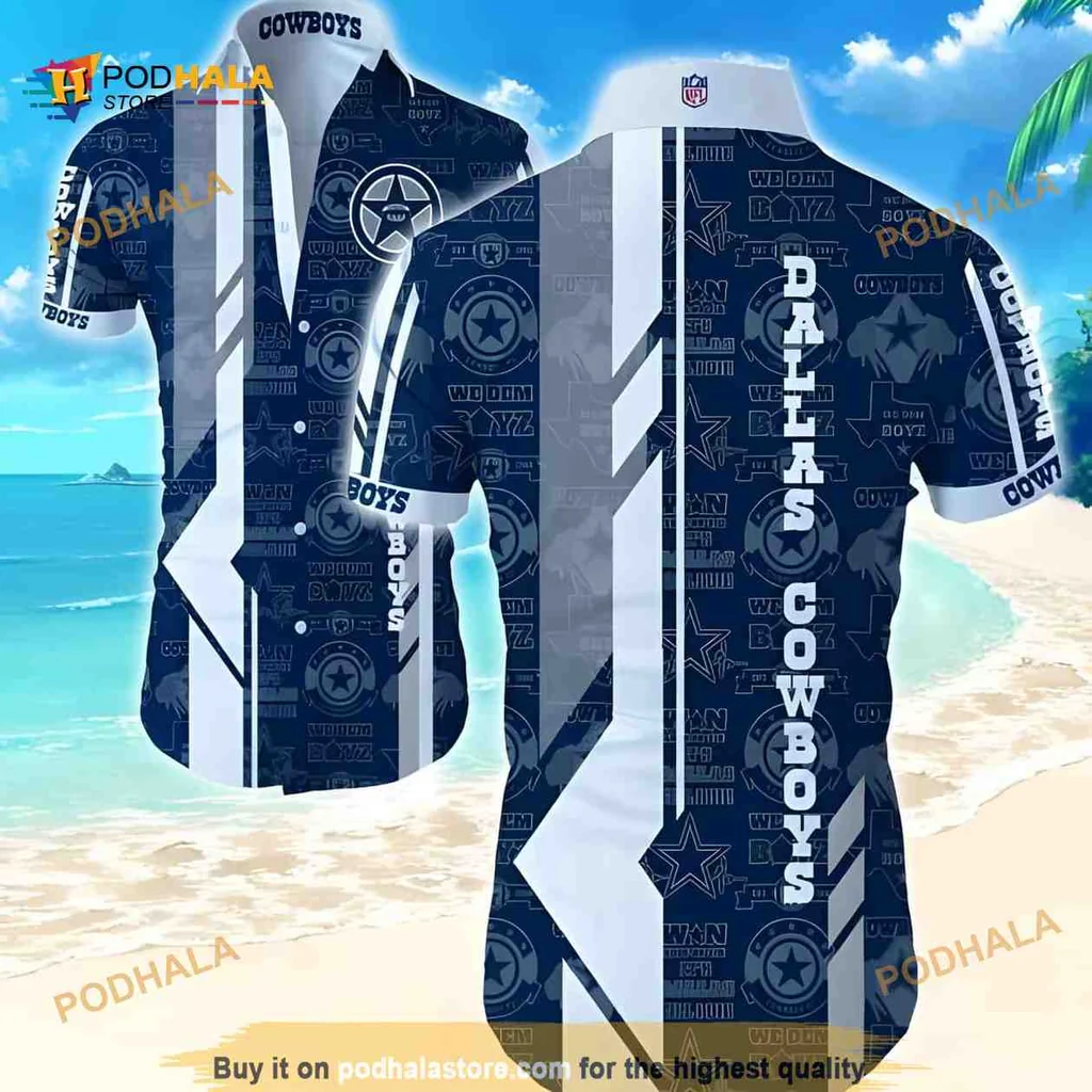 Dallas Cowboys Aloha Shirt, Sporty Hawaiian Shirt For Fans