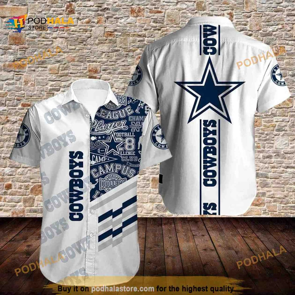 Dallas Cowboys Aloha Shirt, Sporty Hawaiian Shirt For Game Day Fans