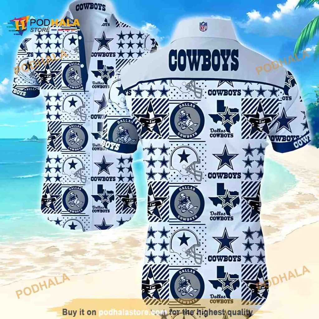 Dallas Cowboys Aloha Shirt, Vibrant Hawaiian Design For Fans