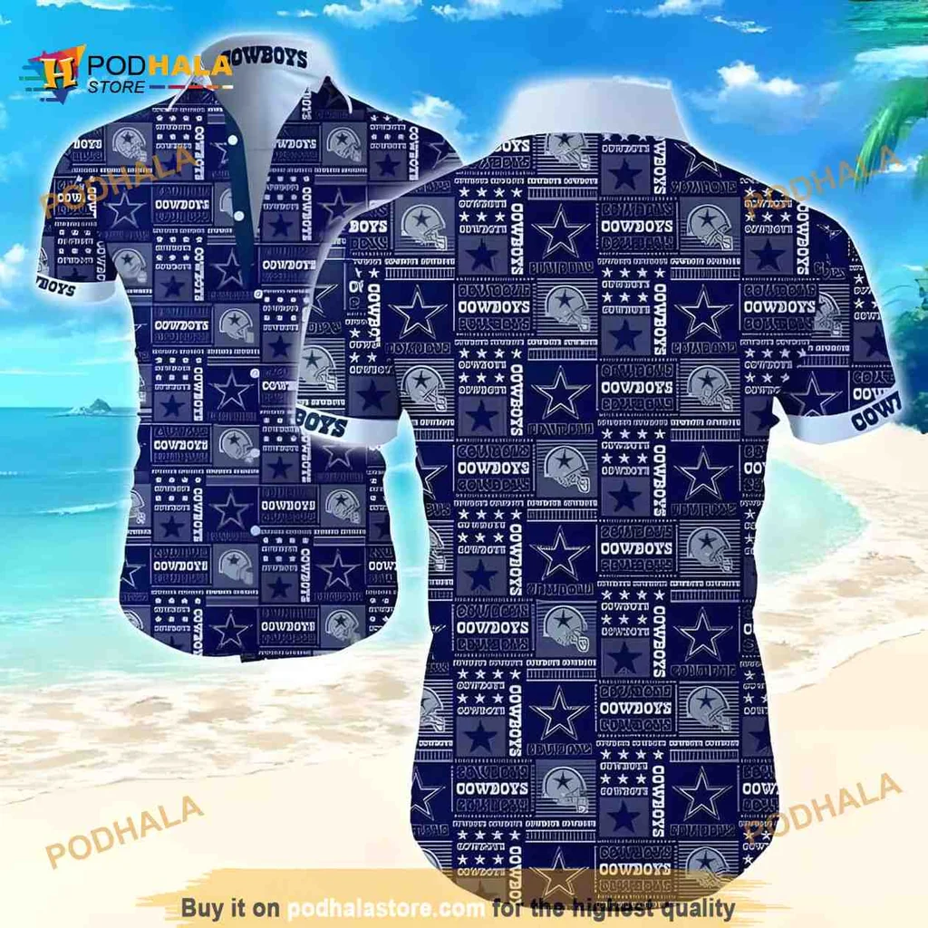Dallas Cowboys Aloha Shirt, Vibrant Hawaiian Design For Football Fans