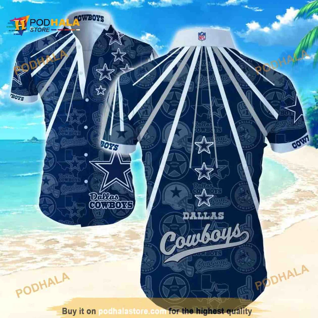 Dallas Cowboys Aloha Shirt, Vibrant Hawaiian Shirt For Football Fans