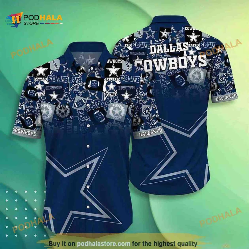 Dallas Cowboys Aloha Shirt, Vibrant Nfl Hawaiian Shirt For Fans