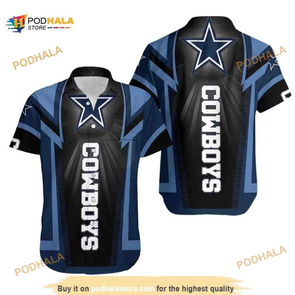 Dallas Cowboys Aloha Shirt With Bold Star Design For Sports Fans