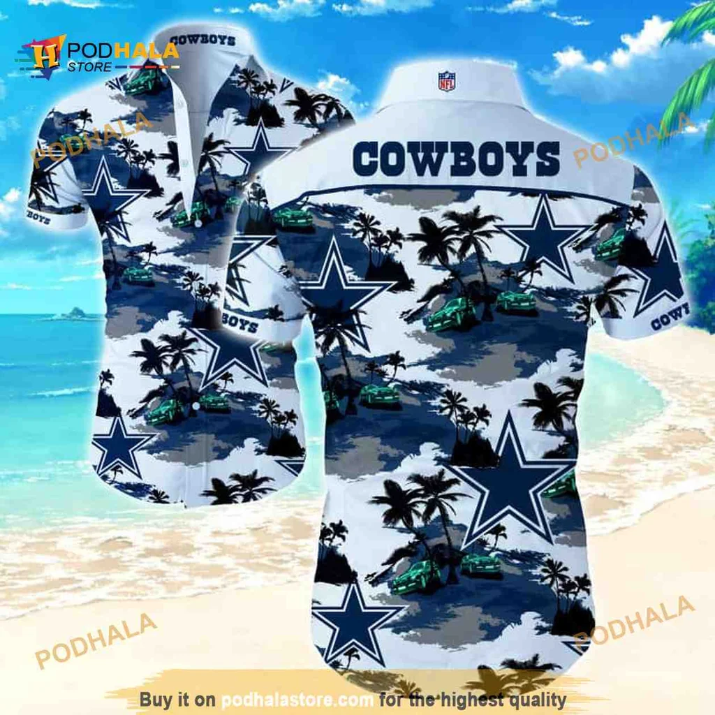 Dallas Cowboys Beach Aloha Shirt, Vibrant Tropical Design For Fans
