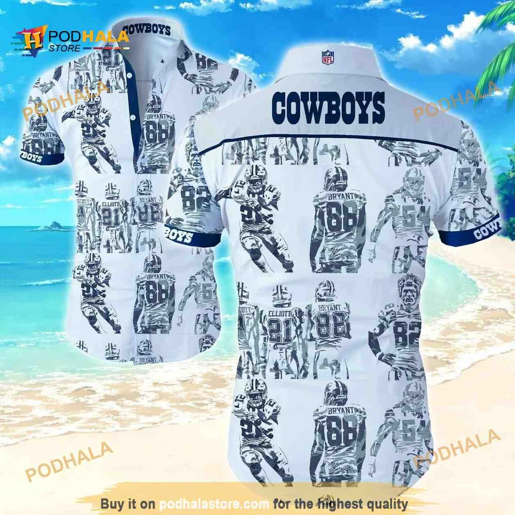 Dallas Cowboys Beach Hawaiian Shirt With Energetic Player Design