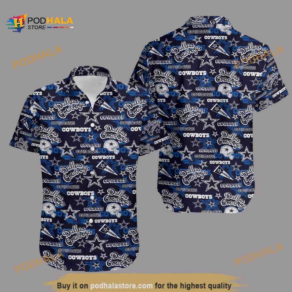 Dallas Cowboys Hawaiian Shirt With Bold Team Colors And Star Logo
