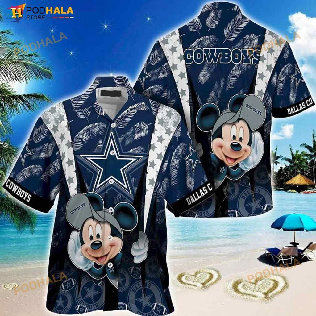 Dallas Cowboys Mickey Mouse Hawaiian Shirt With Fun Design