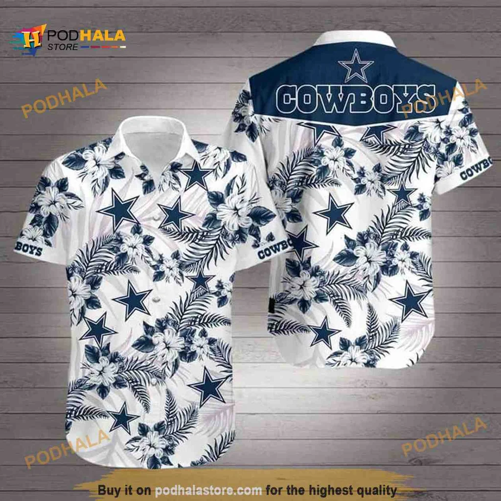Dallas Cowboys Tropical Aloha Shirt, Vibrant Floral Pattern And Bold Design