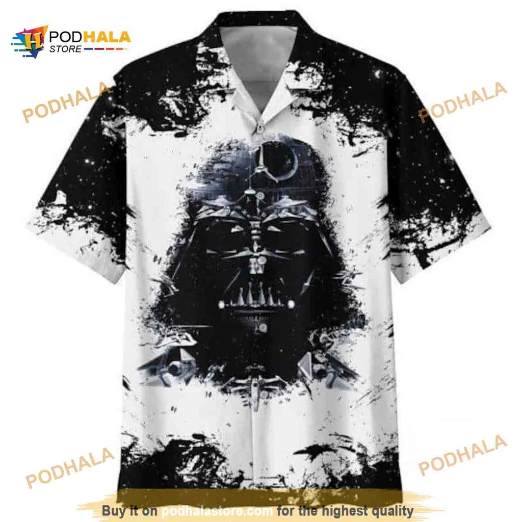 Darth Vader Funny Hawaiian Shirt With Artistic Helmet Design
