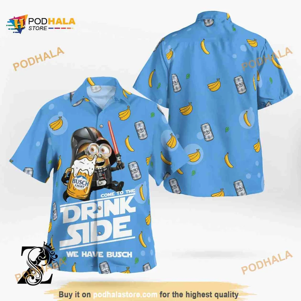 Darth Vader Minion Hawaiian Shirt, Come To The Drink Side Design