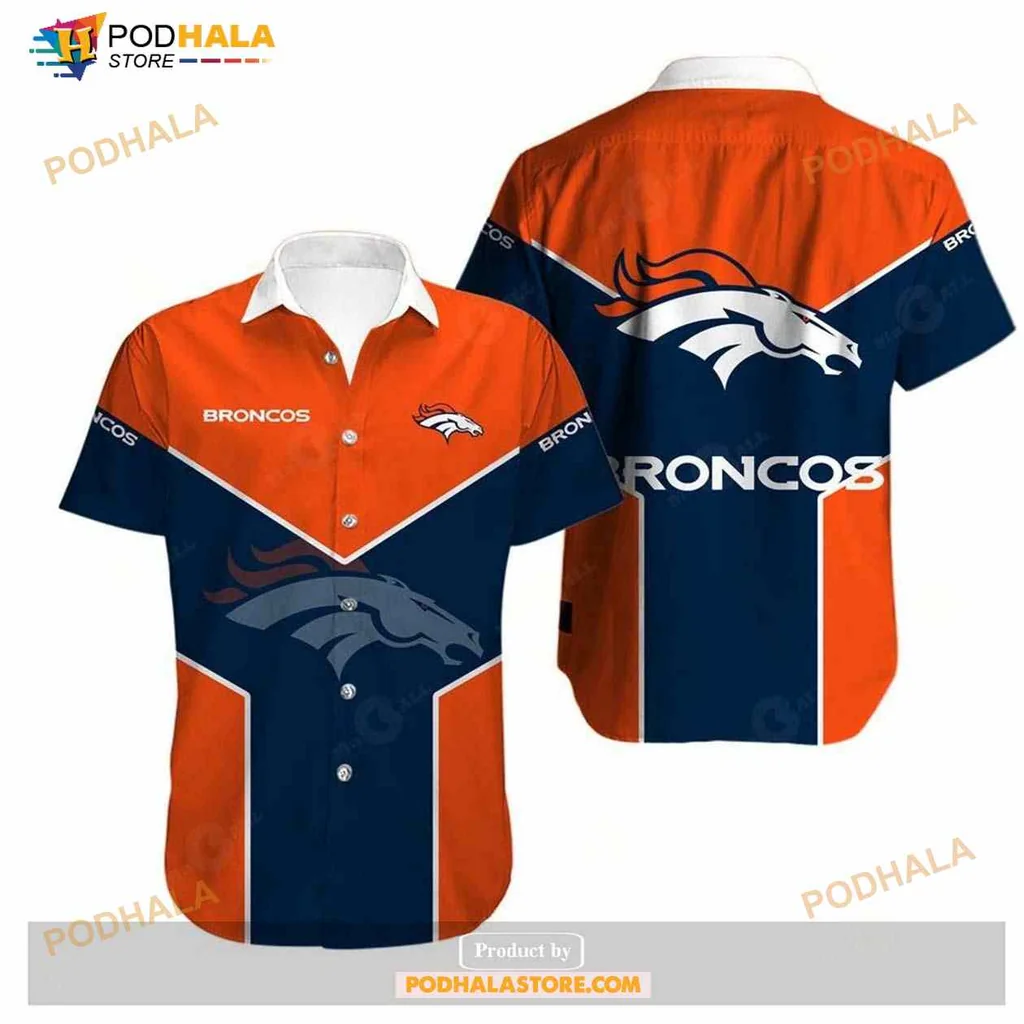 Denver Broncos Fan Hawaiian Shirt With Bold Logo And Team Colors