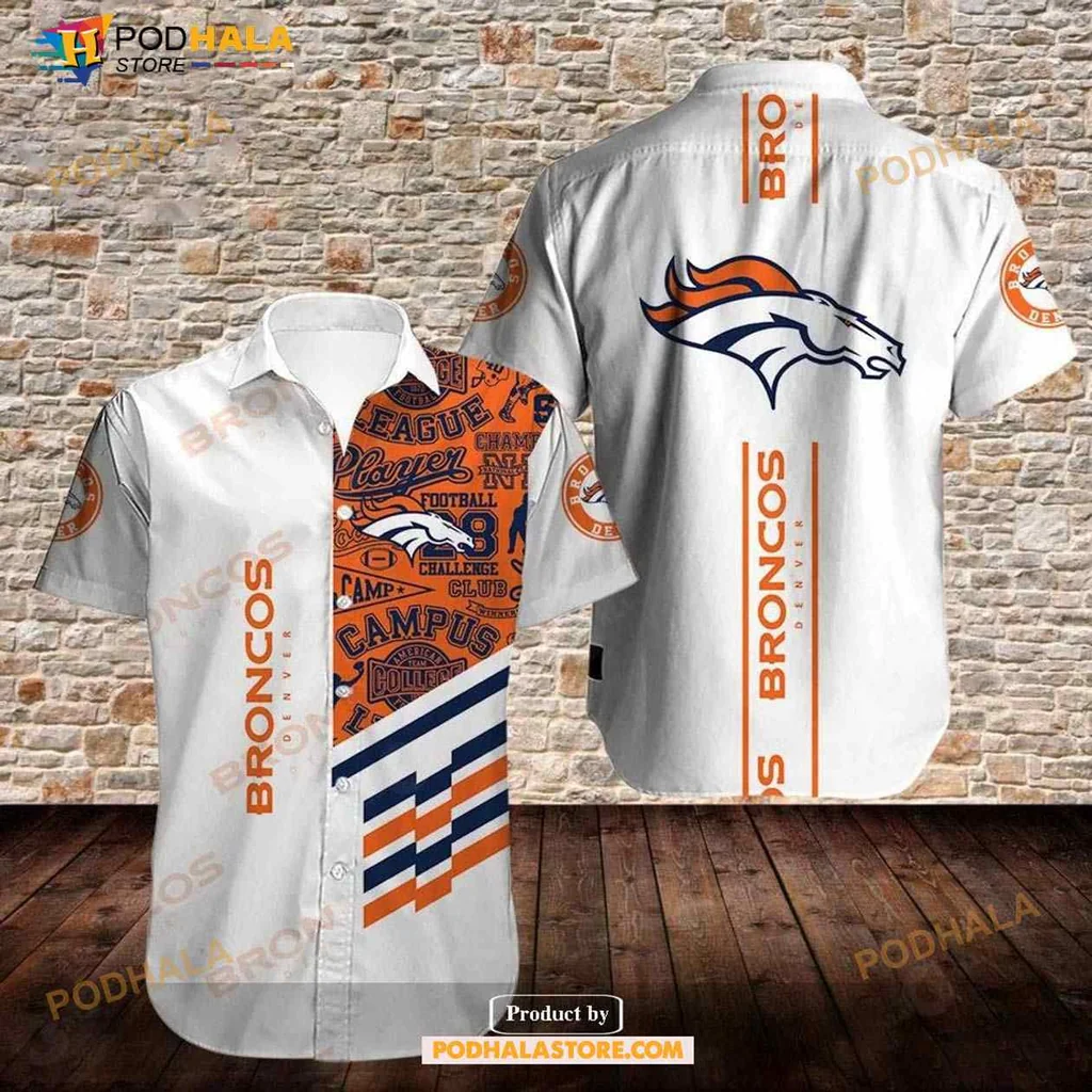 Denver Broncos Fan Hawaiian Shirt With Bold Team Colors And Graphics