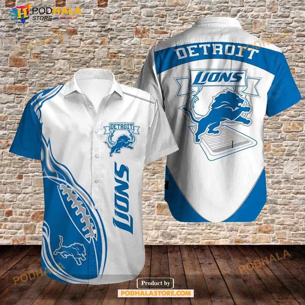 Detroit Lions Funny Hawaiian Shirt With Bold Football Graphic