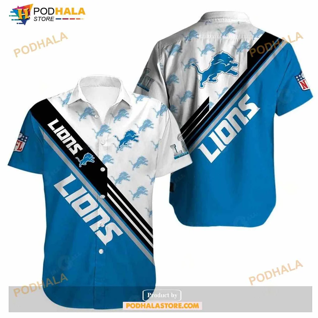 Detroit Lions Funny Hawaiian Shirt With Bold Lion Graphics
